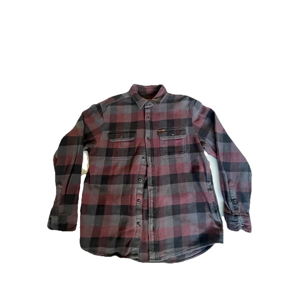 Orvis Classic‎ Premium MENS Heavy Plaid Big Bear Flannel Jacket Pockets MEDIUM